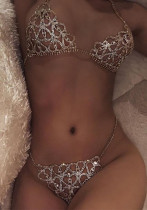 Jewelry Sexy Body Chain Rhinestone Luxury Lingerie Set Nightclub Heart Print Body Chain