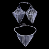 Rhinestone body chain suit sexy shiny tassel nightclub clothing show trendy underwear show body Chain