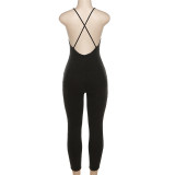 Summer Women Sexy Backless Straps Jumpsuit