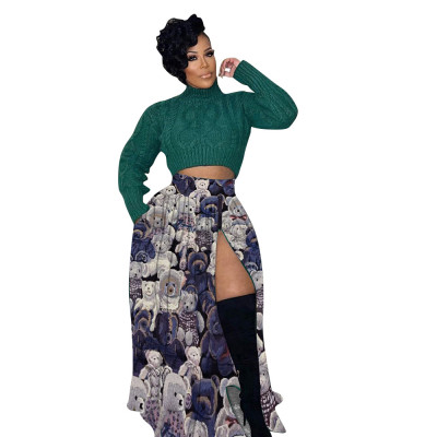 Women's Clothing Trendy Classic Printed Skirt