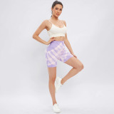 Women Summer Sports Fitness Tie Dye Yoga Pants Shorts