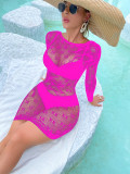 Women Long Sleeve See-Through Mesh One Piece Sexy Lingerie