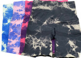 Seamless Knitting Tie-Dye Yoga Clothing Fitness Suit Sports High Waist Elastic Pants Women