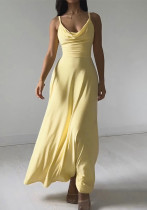 Summer Chic Elegant Slim Dress Lace-Up Strap A-Line Dress Women