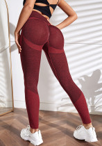 Women Seamless Knitting Sports Yoga Pants Running Fitness Pants High Waist Pants