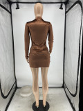 Women Bodysuit and Split Skirt Two-Piece Set