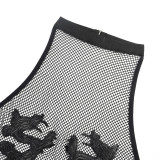 Embroidered Lingerie Summer Fishnet See-Through Sexy Temptation Bodysuit