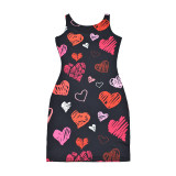 Summer Print Basic Tight Fitting Tank Dress