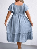 Plus Size Women's Slim Waist Slim Fit Maxi Dress