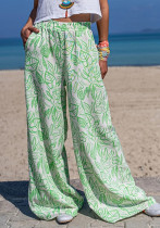 Autumn women's printed wide-leg pants Outdoor Wear Comfortable