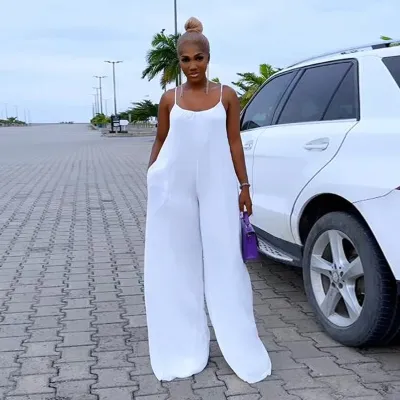 Sexy Solid Color Wide Leg Casual Jumpsuit