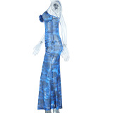 WomenClip Print Maxi Dress
