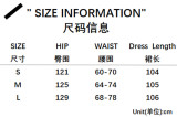 Solid color woven high waist elastic Patchwork multi-pocket slit loose Plus Size Cargo a-line skirt