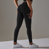 Seamless Solid Jacquard Butt Lift High Waist Fitness Yoga Pants Sports Running Yoga Cropped Pants