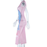 Round Neck Digital Print Tight Fitting Dress Sleeveless Bodycon dress