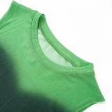 Women's Short Sleeve Summer Tie Dye Print T-Shirt