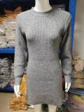 Fall/Winter Round Neck Long Sleeve Sexy Sweater Dress