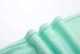 Summer Women's Long Sleeve Solid Color Slim High Waist Sports Jumpsuit