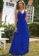 Fashion Sexy Solid Strap Backless Pleat Maxi Dress