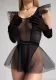 Summer Fashion Sexy Mesh Bodysuit Skirt Gloves Three-Piece Female Set