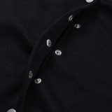 Long-Sleeved Color-Blocking Baseball Uniform Jacket High Waist Button Slit Skirt Autumn Fashion Suit For Women