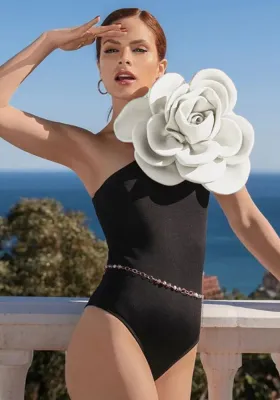 Women French floral one-piece Swimwear