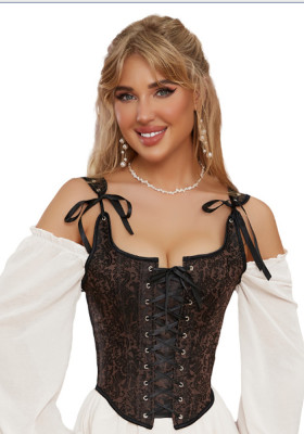 Ladies Gothic Vintage Party Stage Lace-Up Corset