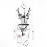 Lace Sexy Garter Bra Patchwork Hollow Sexy Bodysuit Lingerie Female