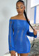 Women Long Sleeve Cutout Backless Bodycon Dress