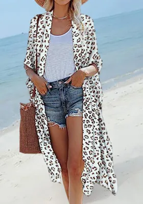 Women Chic Print Long Sleeve Long Blouse Shirt