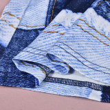 Women Summer Print Lace-Up Sleeveless Jumpsuit