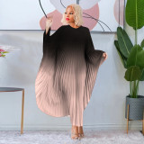 Plus Size Women's Fall Winter Chic Elegant Stylish Pullover Bat Sleeves Loose Dress