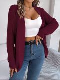 Women Casual Pocket Long Sleeve Knitting Cardigan Sweater