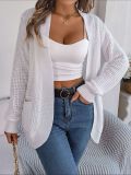 Women Casual Pocket Long Sleeve Knitting Cardigan Sweater