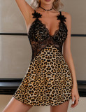 Sexy Lingerie Sexy Leopard Sling Lace Temptation Nightdress