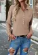 Women's Autumn And Winter Solid Color Turndown Collar Knitting Top