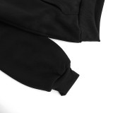 Women Fall Casual Beaded Pocket Long Sleeve Hoodies