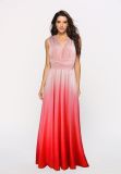 Women Sexy Gradient Crossover Backless Lace-Up Maxi Dress