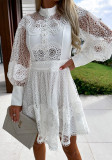 Women sexy lace long sleeve dress