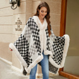Women's Fur Collar Shawl Autumn And Winter Warm Knitting Cloak