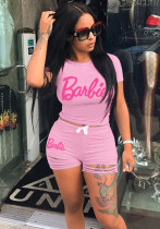 Women Casual printed T-shirt and shorts two-piece set