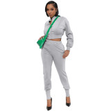 Women's Style Zip-Up Casual Two Piece Pants Set