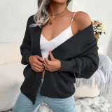 Women Casual Dolman Long Sleeve Loose Cardigan Sweater Jacket