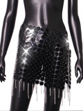 Women Punk Style Sexy Style Sequin Patchwork Skirt