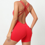 Yoga Romper Butt Tight Fitting Sports Jumpsuit Butt Lift Fitness Workout Clothes For Women