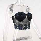 See-Through Lace Strapless Sexy Vest Summer Versatile Top For Women