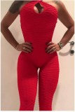 Jacquard Jumpsuit Sexy Yoga Wear Jumpsuit Women's Low Back Fitness One Piece Pants