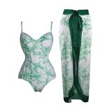 One-Piece Swimsuit For Women Tight Fitting Slim Fit Fs Hard Bag Sunscreen Long Skirt Two-Piece Hot Spring Swimsuit