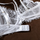 Sexy Lace See-Through Three-Piece Lingeriesset For Women