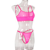 Women's Mesh See-Through Straps Two-Piece Sexy Lingerie Set